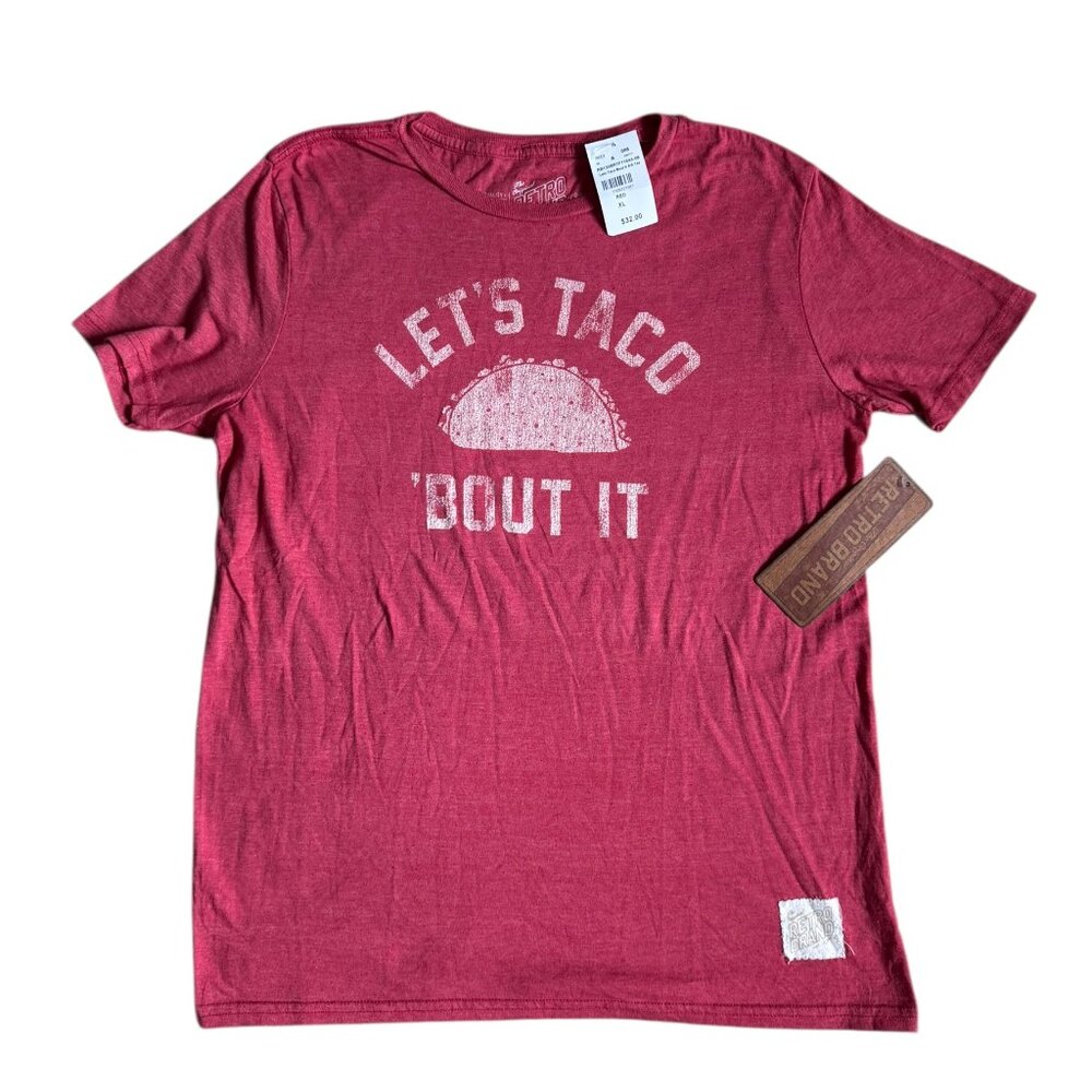Original Retro Brand Red Let's Taco Bout It Tshirt - NWT Size Youth XL